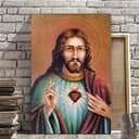 Christian Canvas Print Sacred Heart Jesus