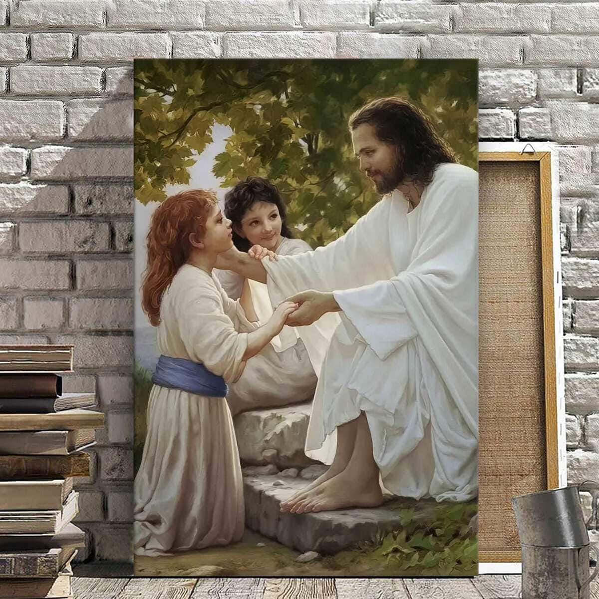 Christian Canvas Print Jesus With Children All Thy Children Shall Be Taught Christian Canvas Print Jesus With Children All Thy Children Shall Be Taught