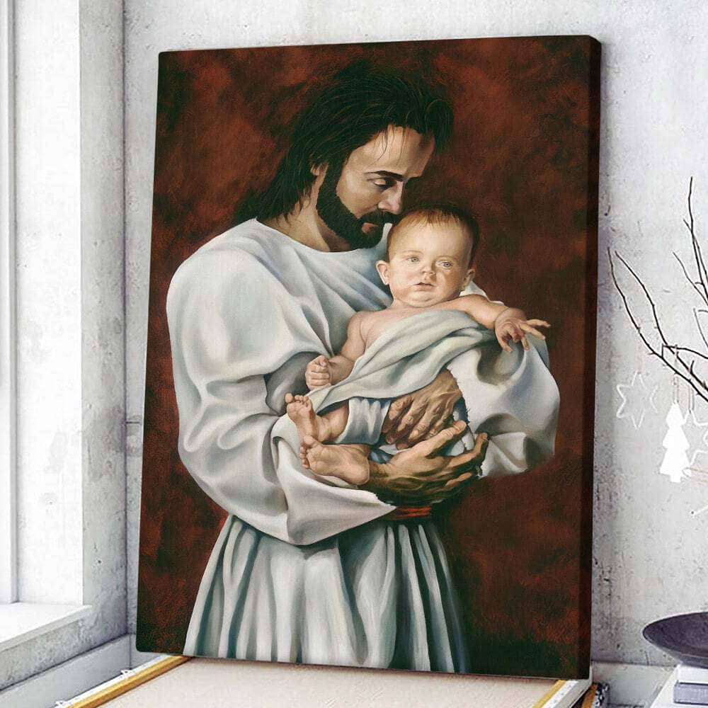 Christian Canvas Print Jesus Holding The Child