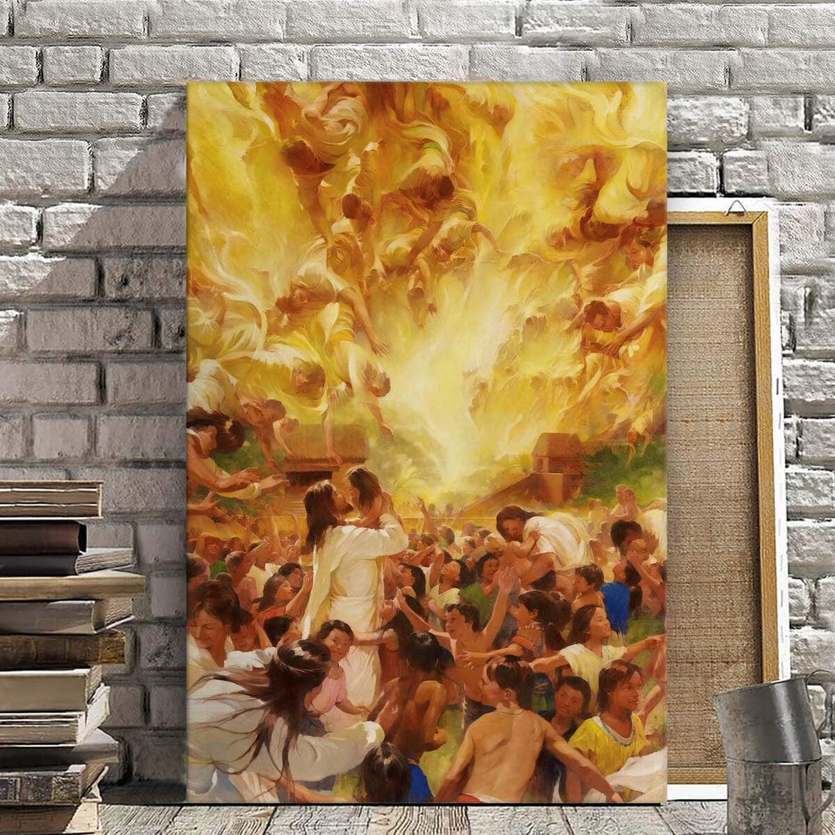 Christian Canvas Print Jesus And The People