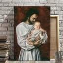 Christian Canvas Print Jesus Holding The Child