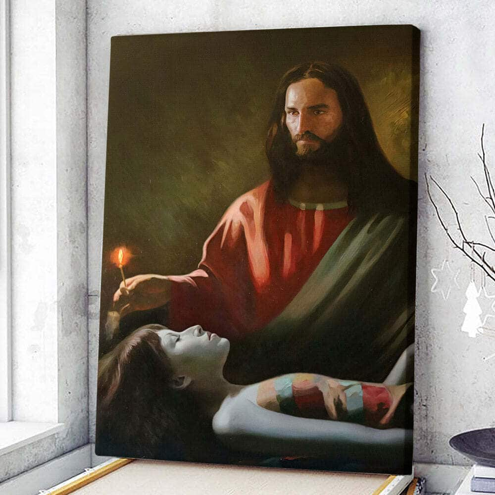 Christian Canvas Print Jesus And Girl