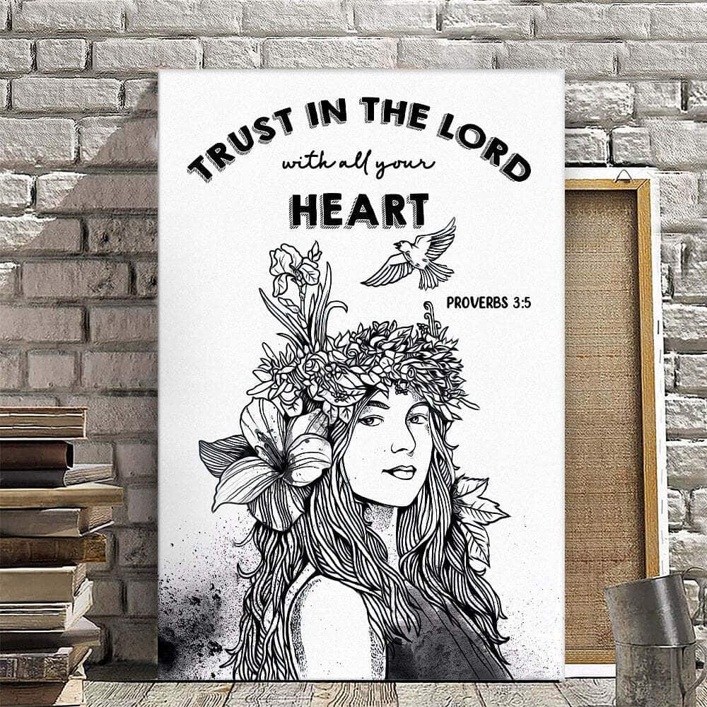 Christian Canvas Print Trust In The Lord With All Your Heart Christian Canvas Print Trust In The Lord With All Your Heart
