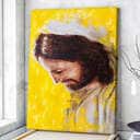 Jesus Face Christian Canvas Print Scripture