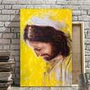 Jesus Face Christian Canvas Print Scripture