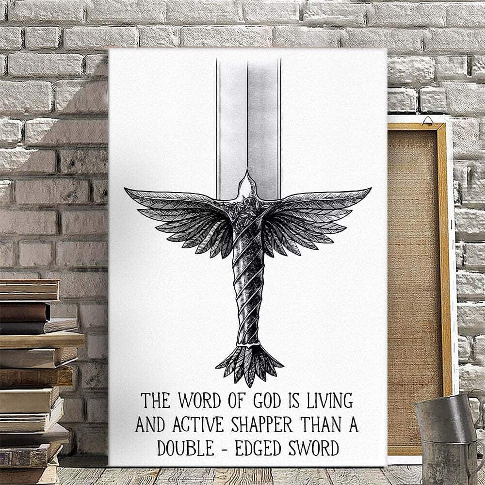 Christian Canvas Print The Word Of God Is Living And Active Christian Canvas Print The Word Of God Is Living And Active