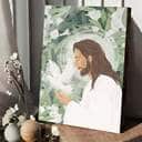 Christian Canvas Print My Peace Jesus With Dove Christian Canvas Print My Peace Jesus With Dove