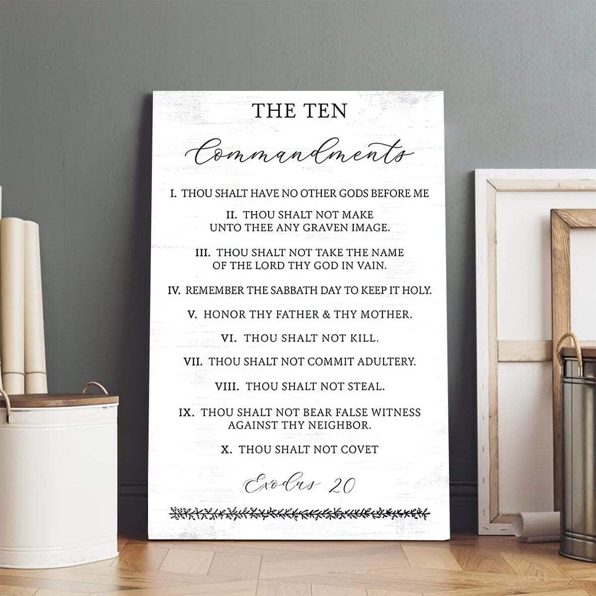 Christian Canvas Print The Ten Commandments Christian Canvas Print The Ten Commandments