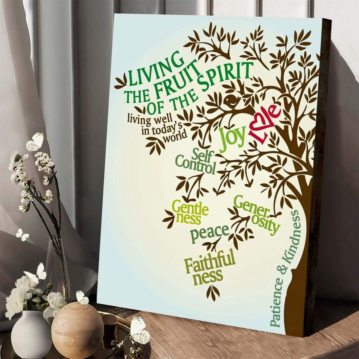 Christian Canvas Print Living The Fruit Of The Spirit