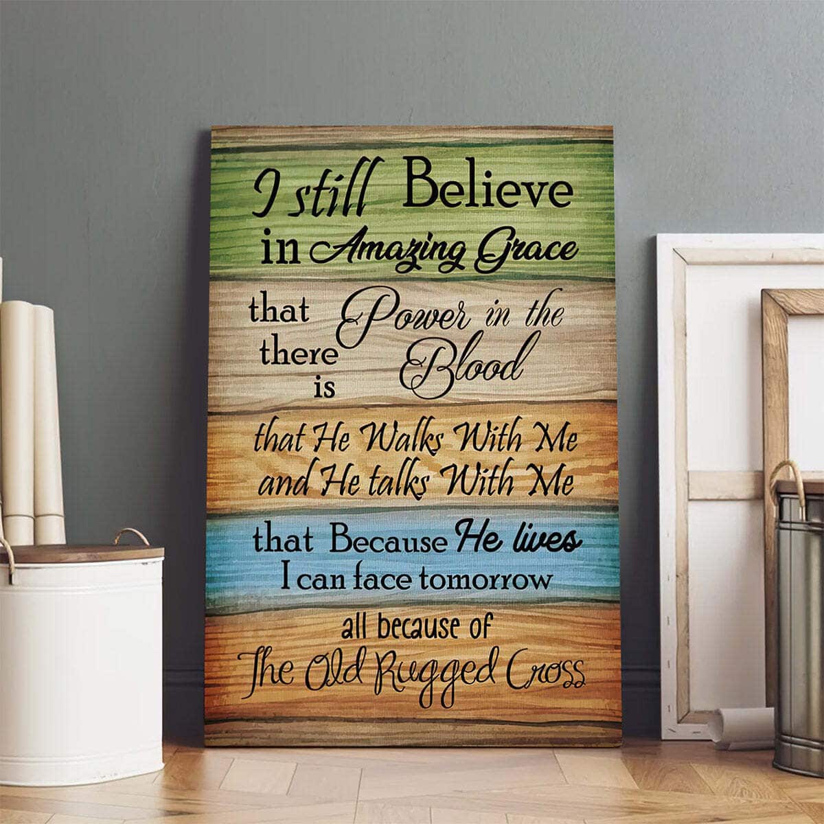 Christian Canvas Print He Walks With Me Christian Canvas Print He Walks With Me