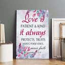 Christian Canvas Print Love Is Patient And Kind 1 Corinthians 13:4 Christian Canvas Print Love Is Patient And Kind 1 Corinthians 13:4