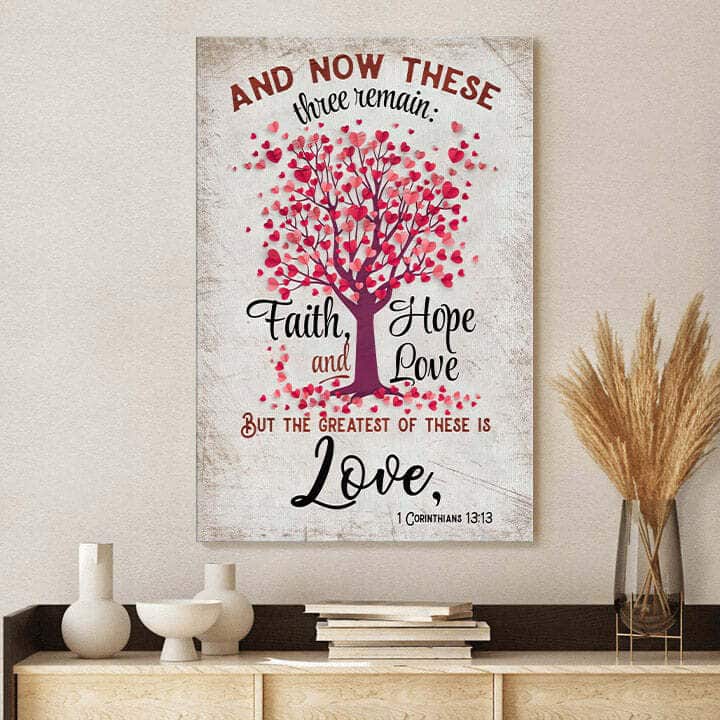Christian Canvas Print Faith Hope And Love 1 Corinthians 13:13 Christian Canvas Print Faith Hope And Love 1 Corinthians 13:13
