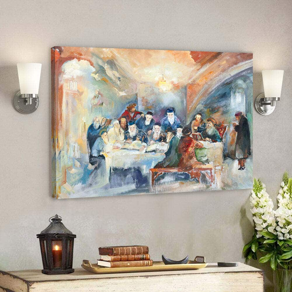 Christian Canvas Wall Art Ofra Friedland Seminary Judaica Oil Ptg