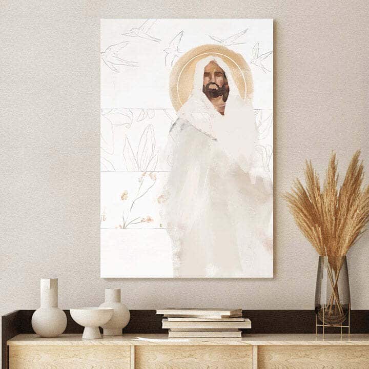 Christian Jesus Canvas Print Consider The Lilies Christian Jesus Canvas Print Consider The Lilies