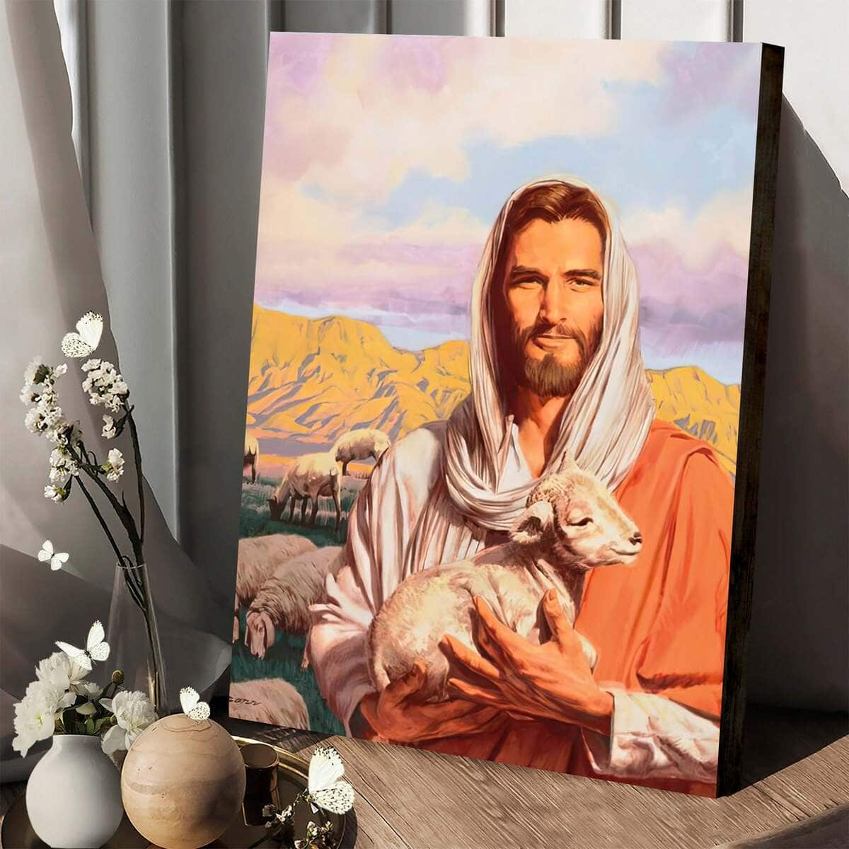 Lamb Of God Jesus Canvas Print Gift For Christian