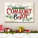 Christian Canvas Wall Art Good Tidings Of Comfort And Joy