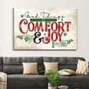 Christian Canvas Wall Art Good Tidings Of Comfort And Joy Christian Canvas Wall Art Good Tidings Of Comfort And Joy