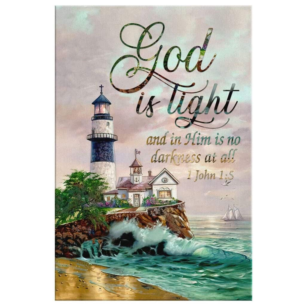 Christian Canvas Print God Is Light 1 John 15