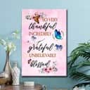Christian Canvas Print Grateful Thankful Blessed Blessed Christian Canvas Print Grateful Thankful Blessed Blessed