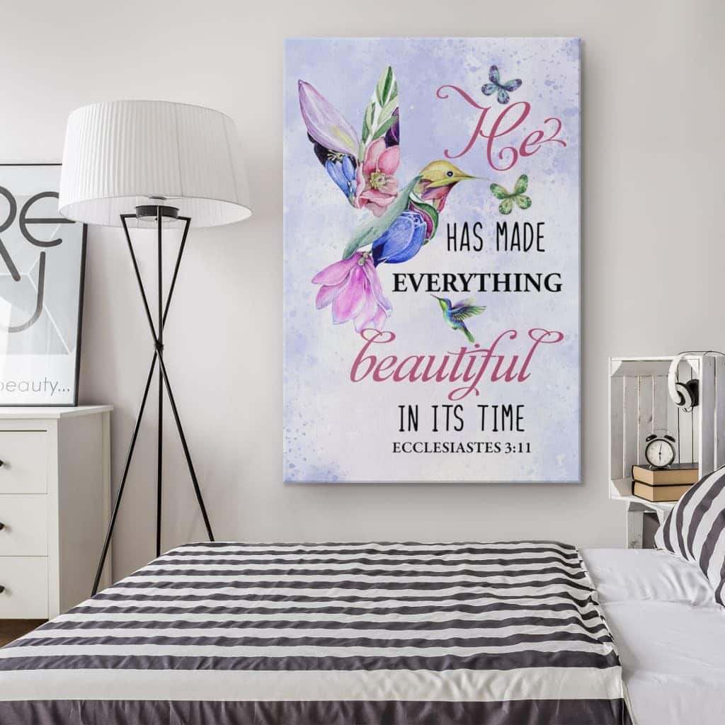 Christian Canvas Print He Has Made Everything Beautiful In Its Time Ecclesiastes 3:11 Christian Canvas Print He Has Made Everything Beautiful In Its Time Ecclesiastes 3:11