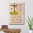 Christian Canvas Print I Can Only Imagine Hummingbird Sunflower Cross