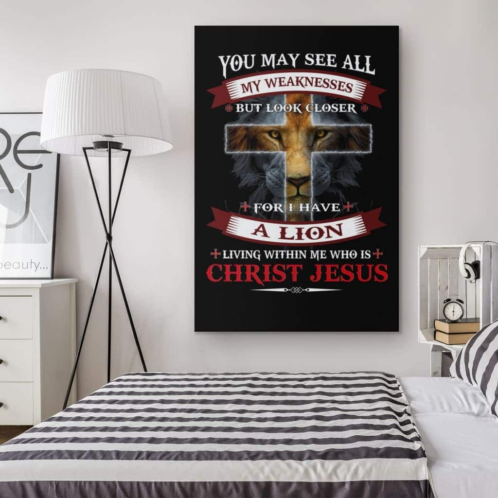 Christian Canvas Print I Have A Lion Who Is Christ Jesus