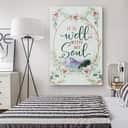 Christian Canvas Print It Is Well With My Soul Floral Christian Canvas Print It Is Well With My Soul Floral