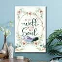 Christian Canvas Print It Is Well With My Soul Floral Christian Canvas Print It Is Well With My Soul Floral