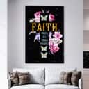 Christian Canvas Print Faith Makes All Things Possible Butterfly Floral