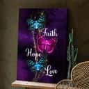 Christian Canvas Print Faith Hope Love Butterfly With Cross Christian Canvas Print Faith Hope Love Butterfly With Cross