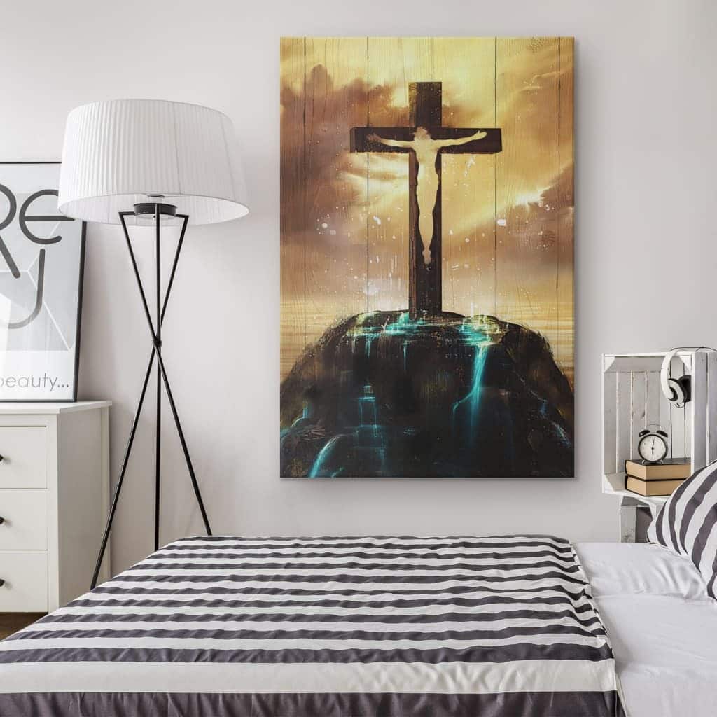 Christian Canvas Print Christ On The Cross On Hill Christian Canvas Print Christ On The Cross On Hill