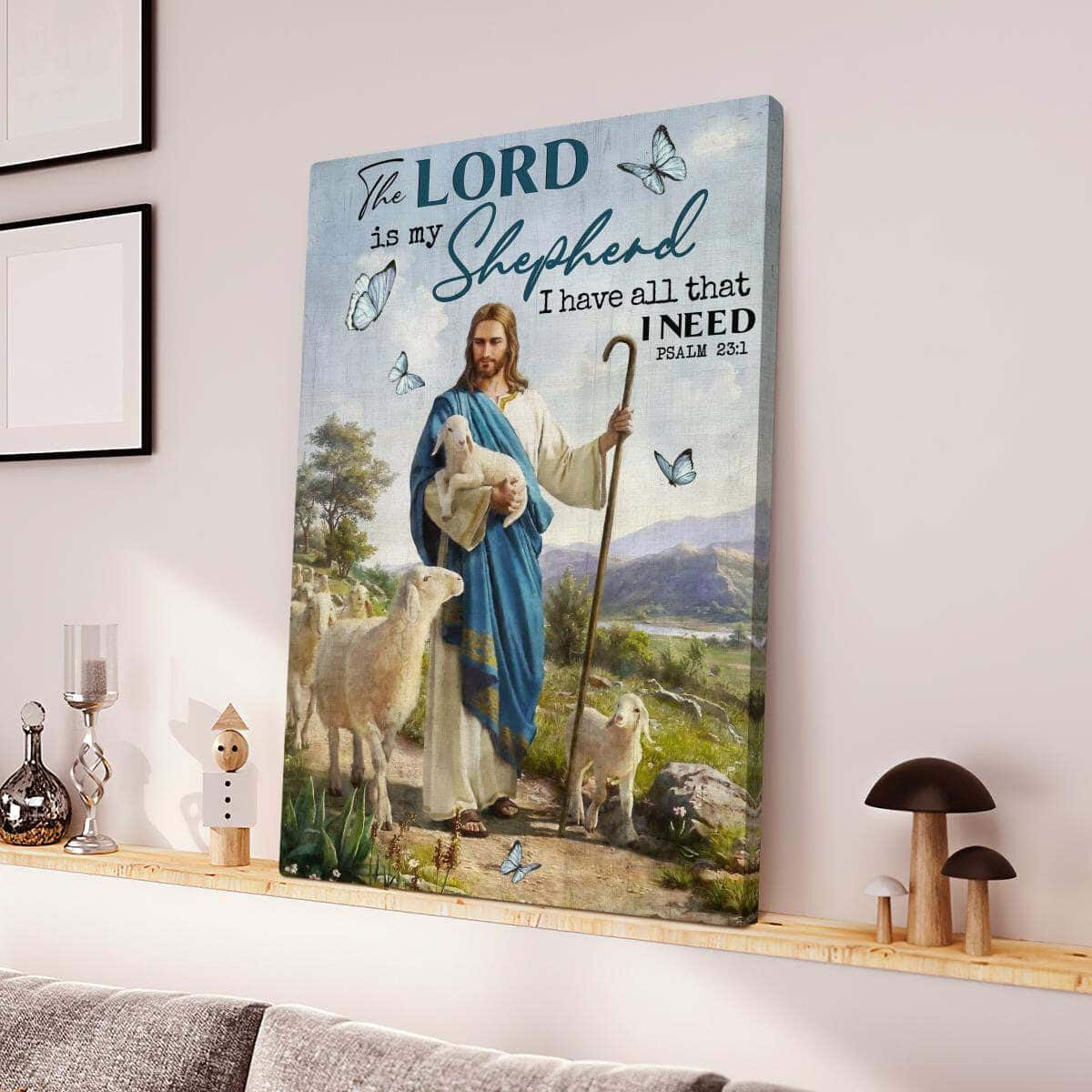 Christian Canvas Print The Lord Is My Shepherd I Have All That I Need