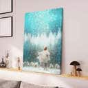 Christian Canvas Print Radiance Jesus And Snow Christian Canvas Print Radiance Jesus And Snow