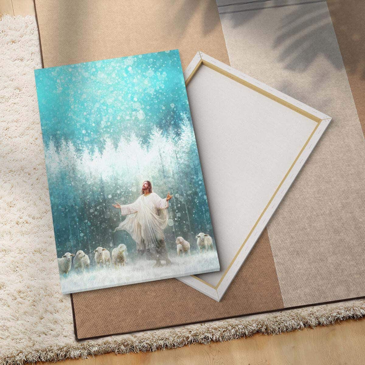 Christian Canvas Print Radiance Jesus And Snow Christian Canvas Print Radiance Jesus And Snow