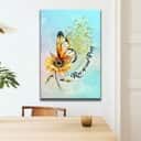Christian Canvas Print Rise Up And Pray Butterfly Sunflower