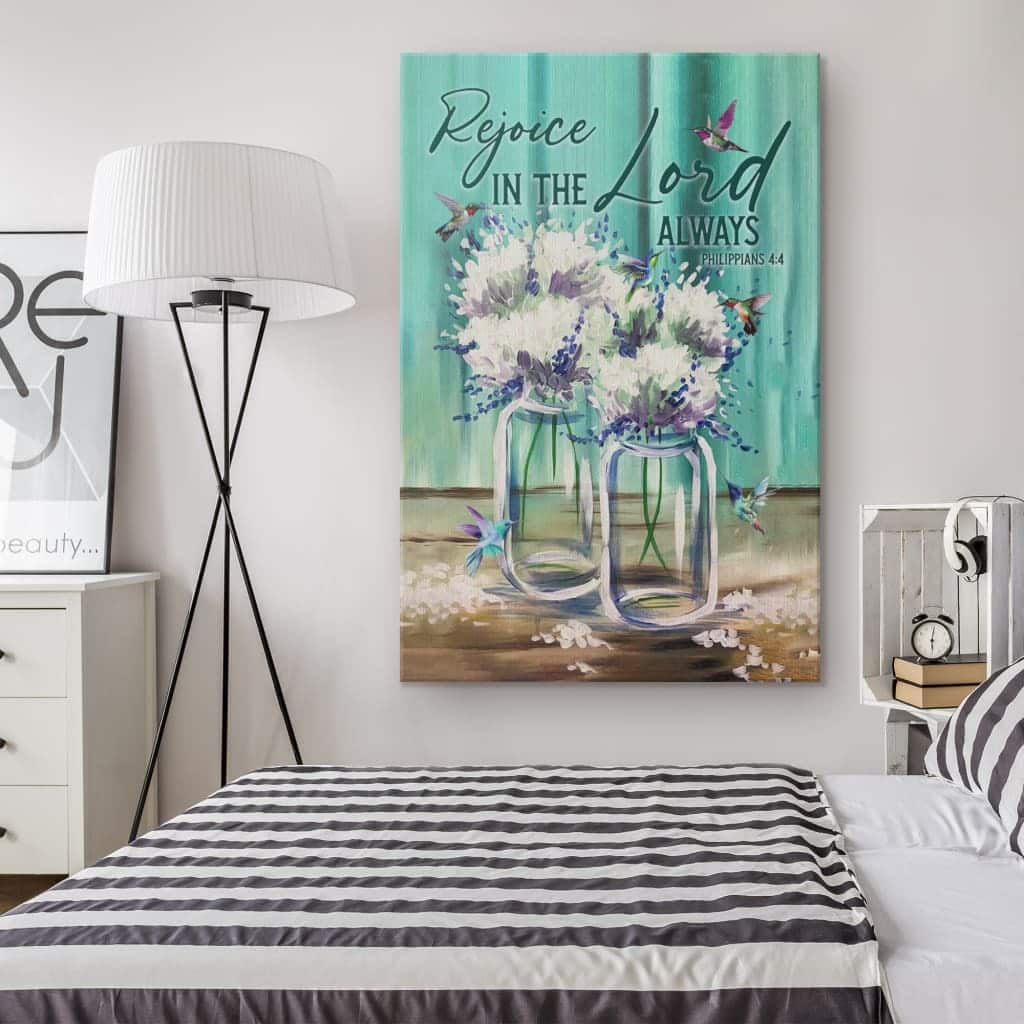 Christian Canvas Print Philippians 4:4 Rejoice In The Lord Always Christian Canvas Print Philippians 4:4 Rejoice In The Lord Always