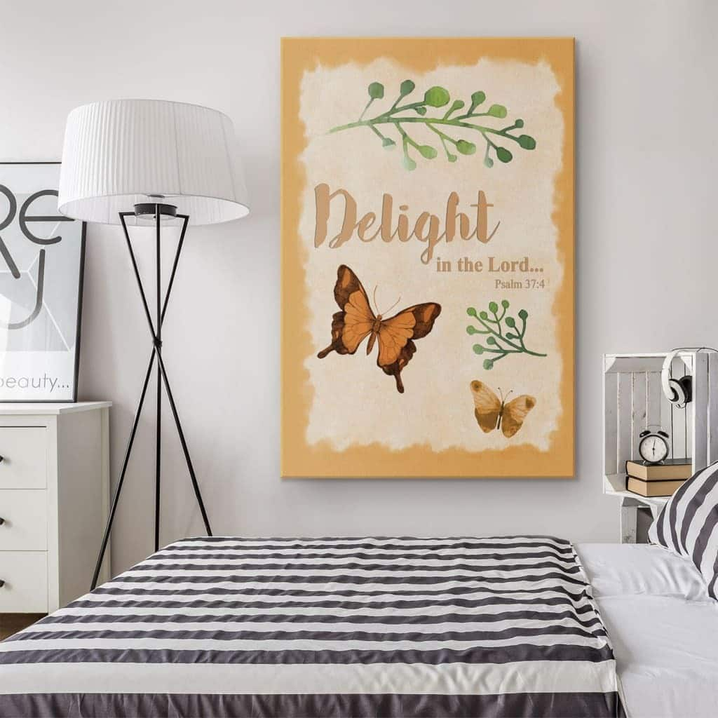 Christian Canvas Print Psalm 37:4 Delight In The Lord