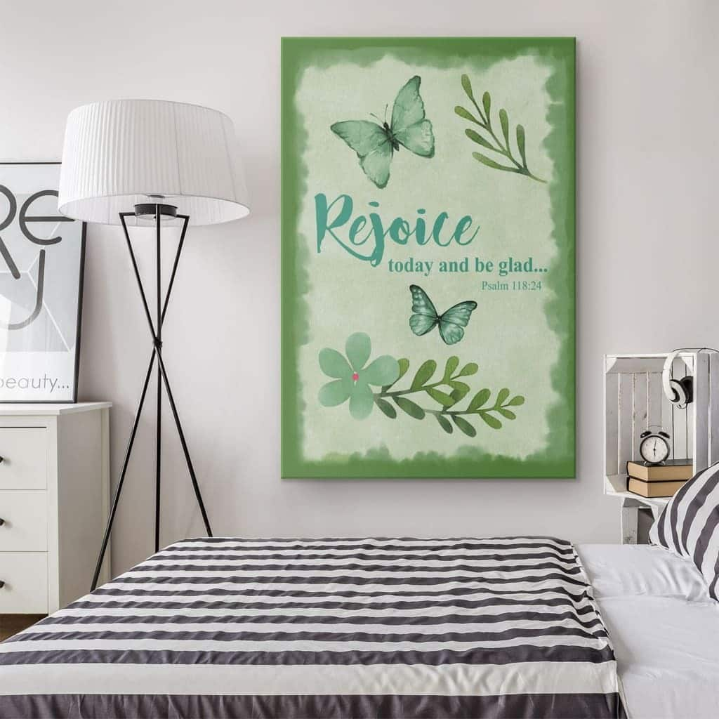 Christian Canvas Print Psalm 118:24 Rejoice Today And Be Glad