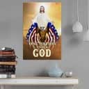 Christian Canvas Print One Nation Under God Bald Eagle Jesus Christ Christian Canvas Print One Nation Under God Bald Eagle Jesus Christ