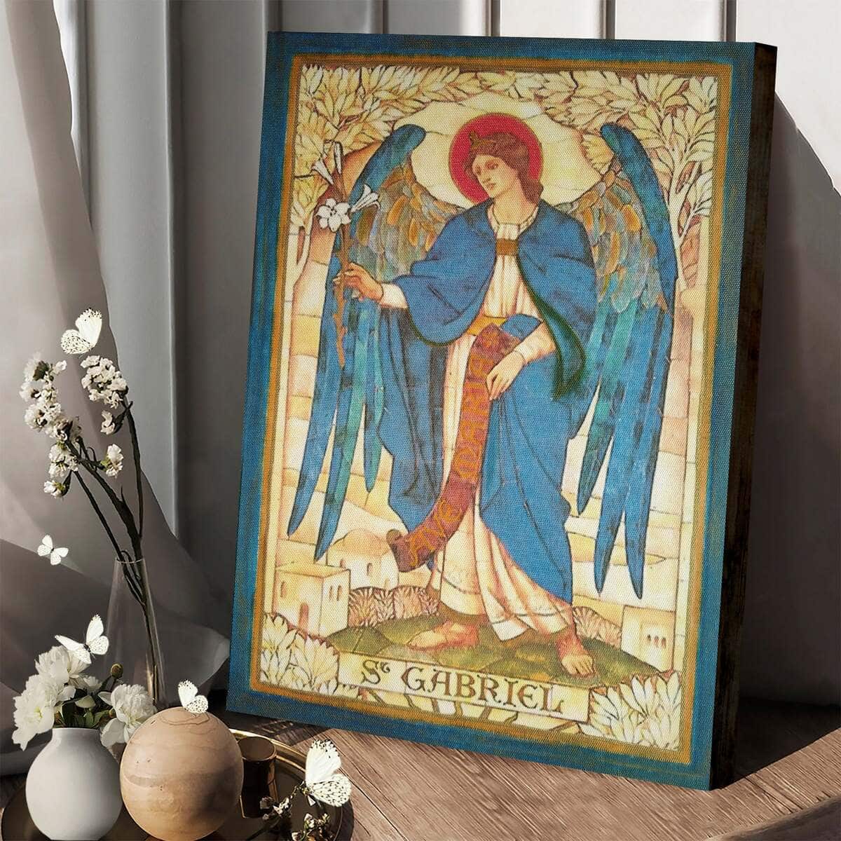 Christian Canvas Print Archangel Gabriel Catholic Christian Canvas Print Archangel Gabriel Catholic