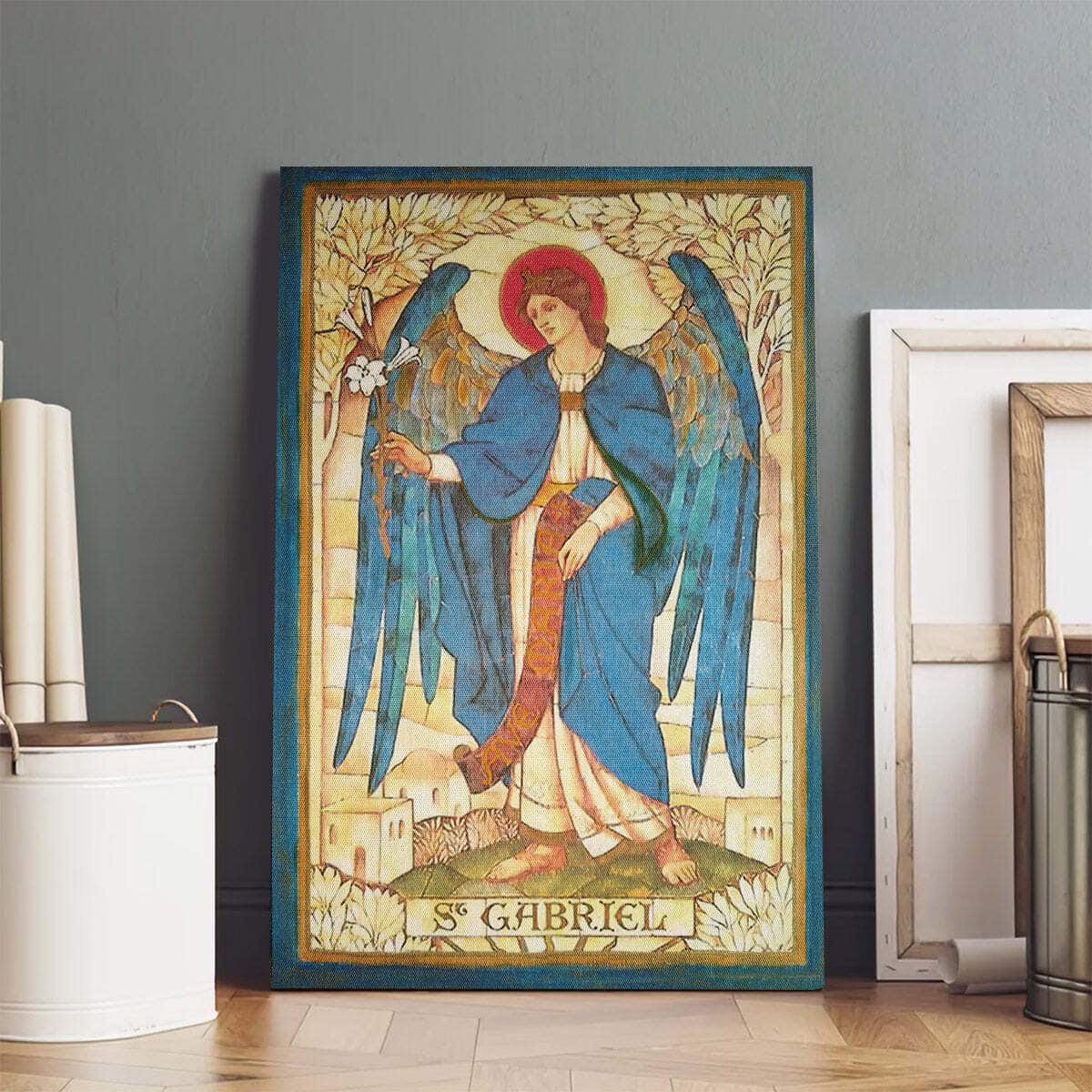 Christian Canvas Print Archangel Gabriel Catholic Christian Canvas Print Archangel Gabriel Catholic