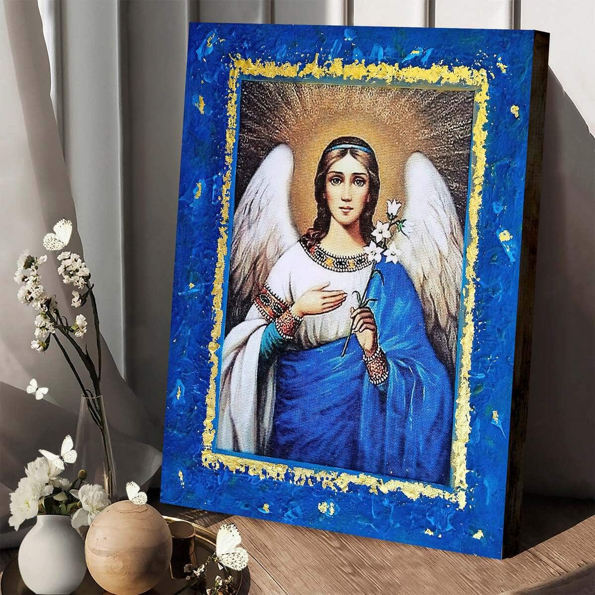 Christian Canvas Print Catholic Archangel Gabriel Christian Canvas Print Catholic Archangel Gabriel