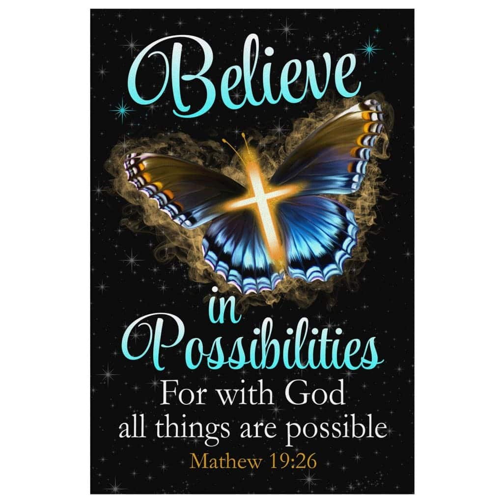 Christian Canvas Print God All Things Are Possible