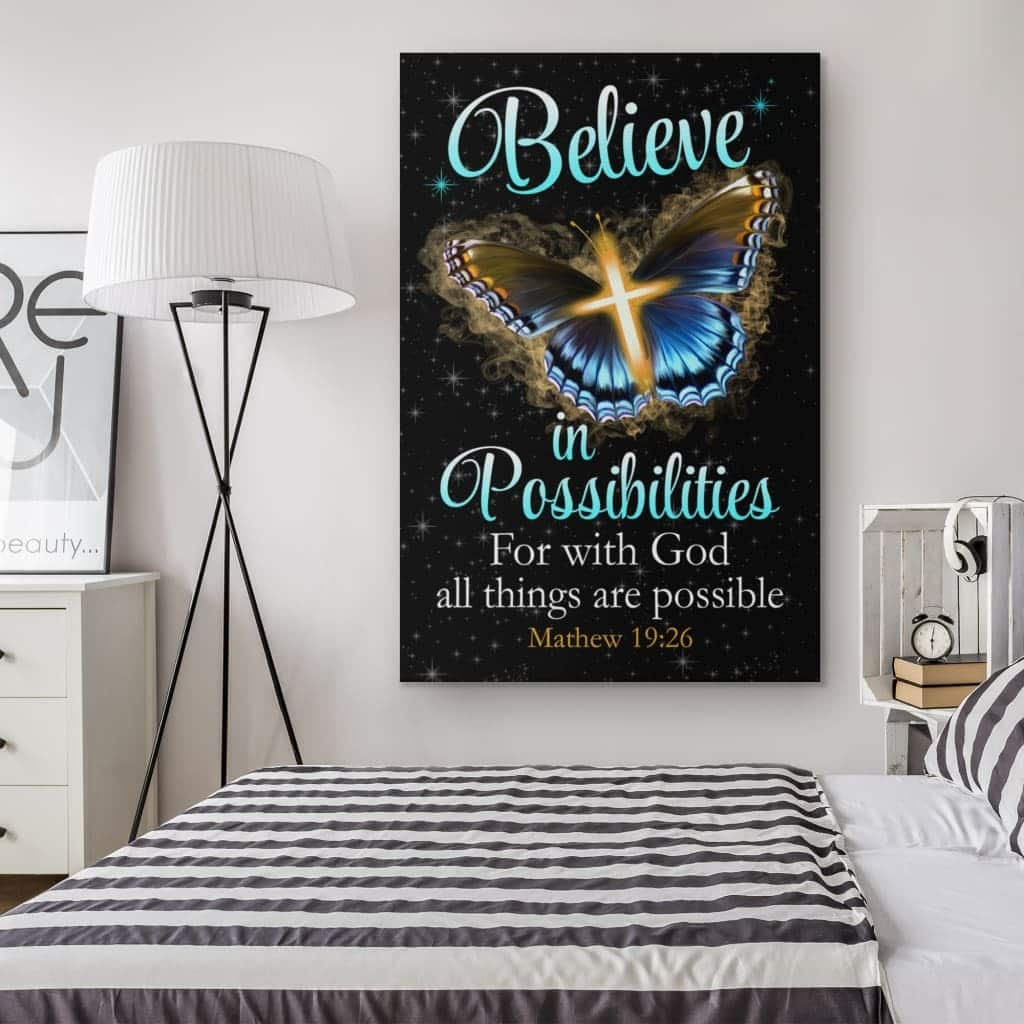 Christian Canvas Print God All Things Are Possible