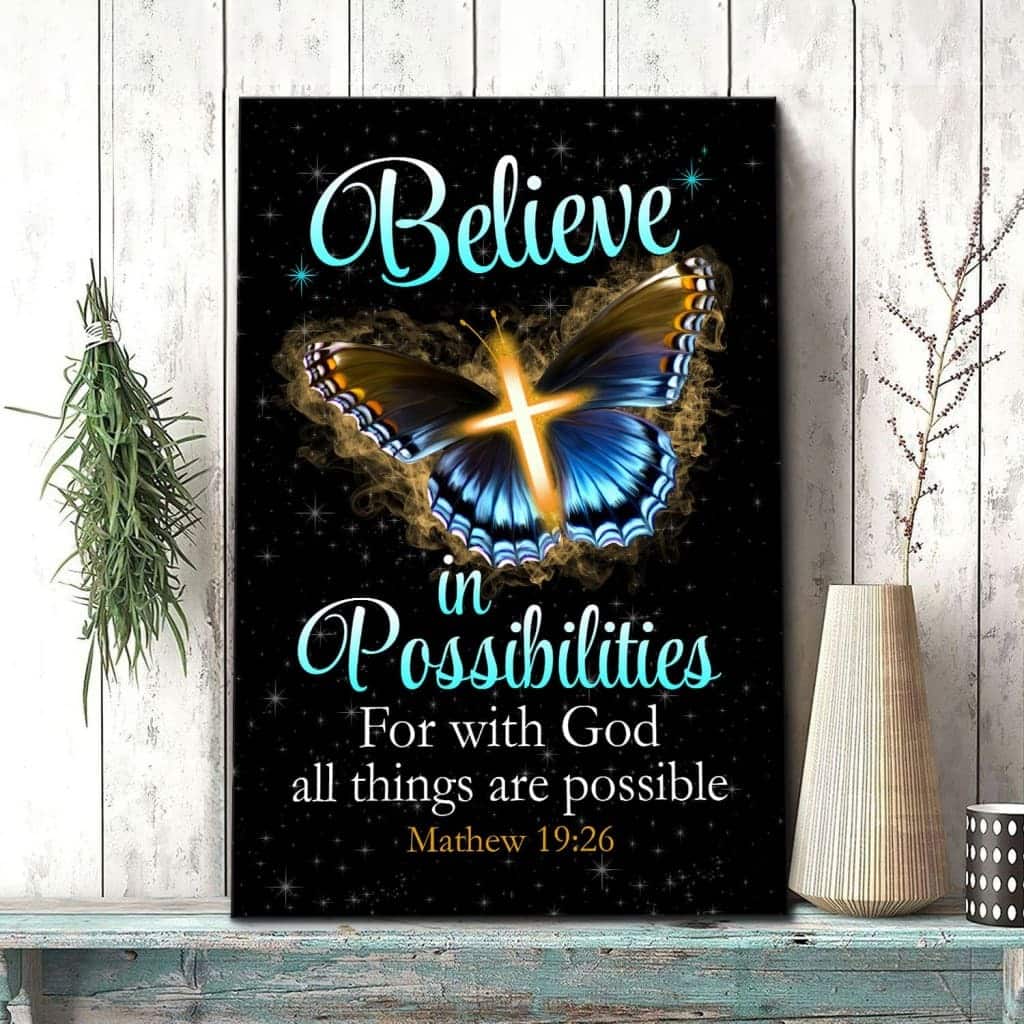 Christian Canvas Print God All Things Are Possible