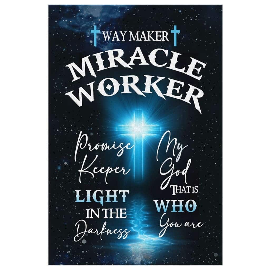 Christian Canvas Print Way Maker Miracle Worker Cross Christian Canvas Print Way Maker Miracle Worker Cross