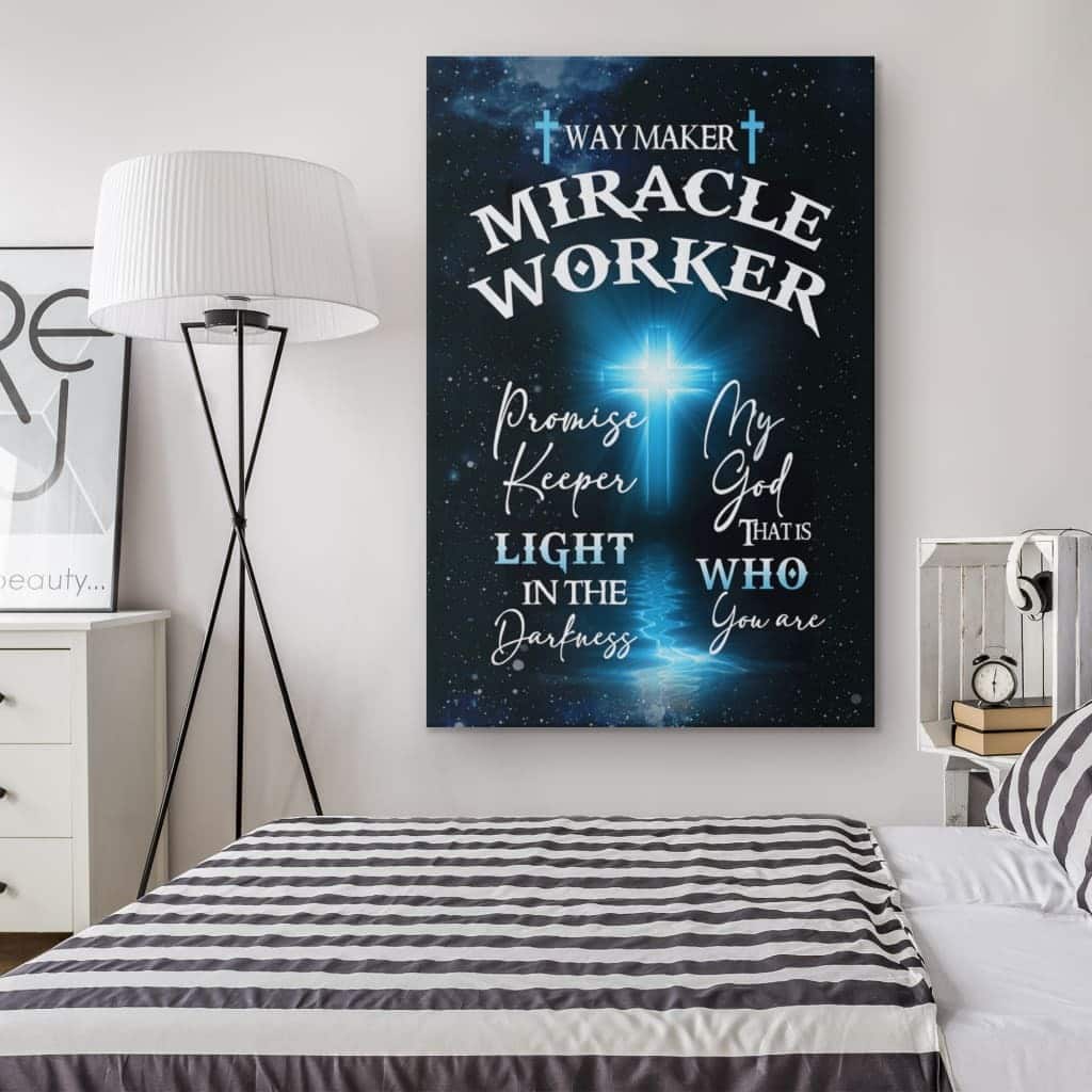 Christian Canvas Print Way Maker Miracle Worker Cross Christian Canvas Print Way Maker Miracle Worker Cross