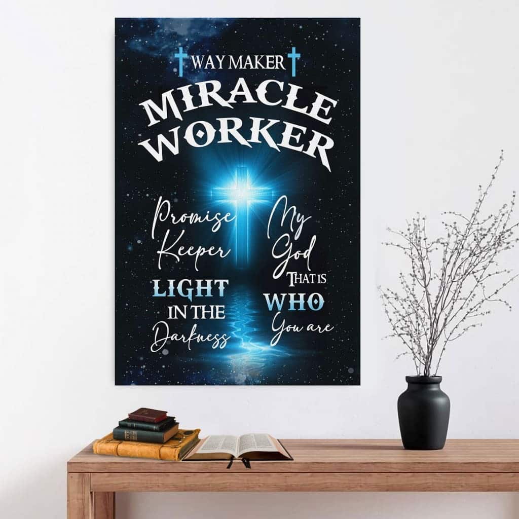 Christian Canvas Print Way Maker Miracle Worker Cross Christian Canvas Print Way Maker Miracle Worker Cross