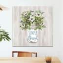 Christian Canvas Print Floral Simply Blessed Christian Canvas Print Floral Simply Blessed