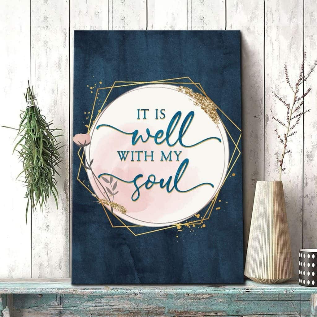 Christian Canvas Print Hymn It Is Well With My Soul Christian Canvas Print Hymn It Is Well With My Soul